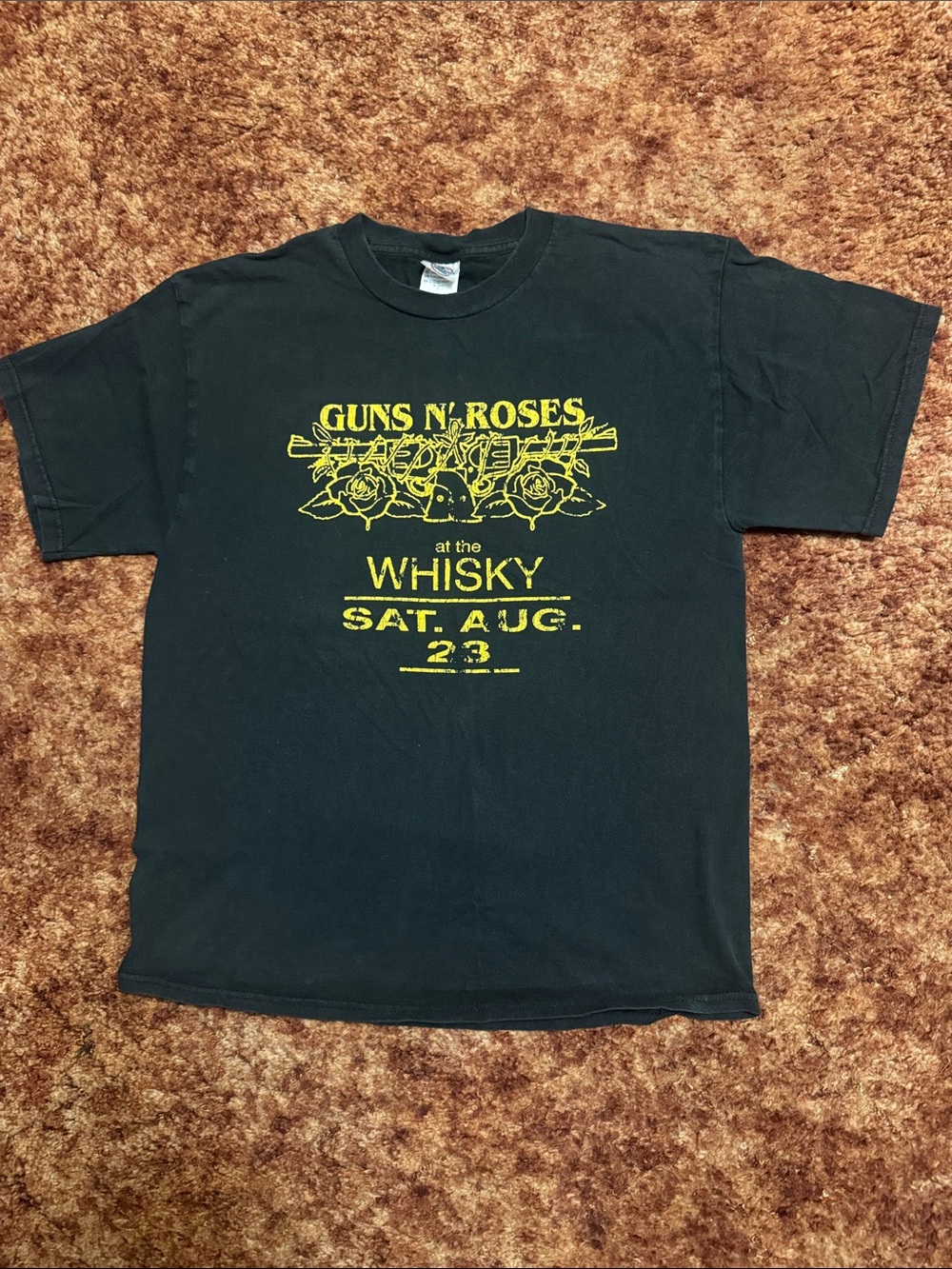 Delta Black Guns N’ Roses Short-Sleeve Tee with Yellow Graphic